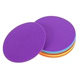WESIEVYA Lot de 12 Marqueurs de Position Plats Football 10 CM en Plastique Souple Multicolores pour Entraînement Repères au Sol et Exercices D’Agilité