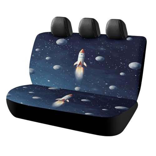 Funda de asiento de coche Rocket in Space, protector trasero resistente a arañazos para furgonetas