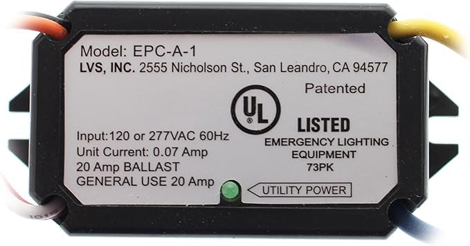 LVs Controls EPC-A-1 Emergency Lighting Power Transfer Control Unit, 120/277V