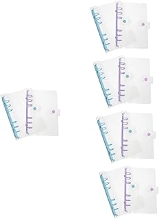 Ciieeo 10 Peças Fichário De Folhas Soltas Fichário Transparente Decoração De Escritório Diário Scrapbook Pasta De Folhas Soltas Plástico Material De Escritório Fichário De Folhas