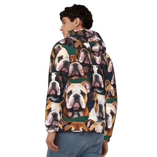 Sweat à capuche bouledogue anglais pull de voyage confortable homme
