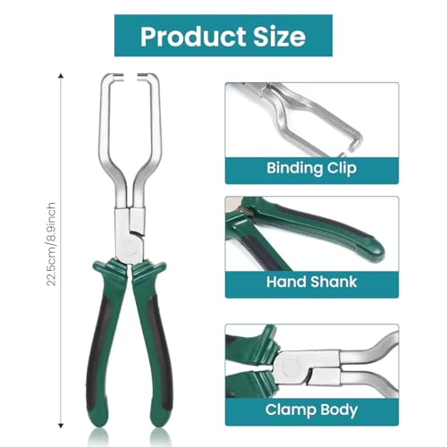 Image of STHIRA 2Pcs Fuel Line Plier Small & Large Angled Tips Hose Remover | Hose Release, Eases Tight Clips, Metal Construction, Automotive Maintenance, Compact Two-Piece Set, Support Available