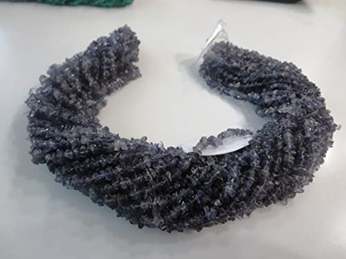 Perles en iolite véritables en pépites brutes pour la haute bijouterie fantaisie DIY