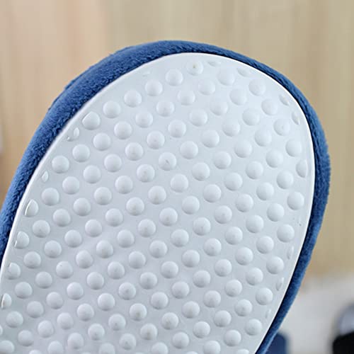 Pantufas femininas adulto domésticas inverno veludo desenho animado fofo (36-37, Azulmarinho)