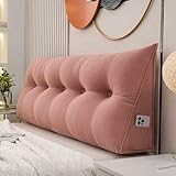 Bed Headboard Pillow Wedge Cushion King Size Double Single Bed Sofa Wedge Pillow with Pocket Washable and Comfortable 27 150x20x50cm