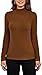 Udobana Women's Mock Turtleneck Tops Lightweight Warm Baselayer Shirts Coffee M