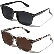 TIJN Polarized Sunglasses for Womens and Mens,Classic Square Frames Shades for UV Protection, Stylish and Trendy Sunnies