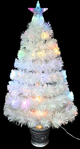 Christmas Concepts 3ft (36 Inch) Fibre Optic Irridsecent Christmas Tree with LED Lights (Irridescent Colour Change)