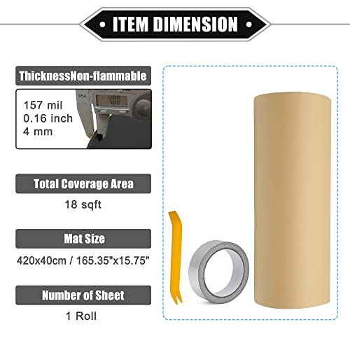 VekAuto Sound Deadening Mat Kit, 157mil 4mm 18sqft Heat Insulation Pad Universal for Car Door Floor Damping Self Adhesive Foam W/Foil Tape and Removal Tool by VekAuto - Used condition - Image 6