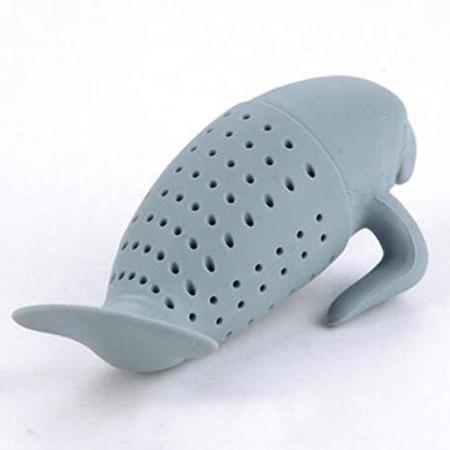New Arrival Manatee Shape Tea Infuser Pure Soft Silicone Rubber Leaf