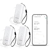 eMylo Zigbee Temperature Humidity Sensor-3 Pack, IP65 Waterproof