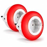MY WAVE DZ 2er Pack Rotes Nachtlicht Steckdose – Melatonin-Schlafhilfe mit Sensor – Anti-Blaulicht für Baby & Schlafzimmer