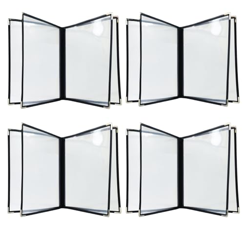 Menu-Covers 8.5 X 11 Restaurant Menu-Holder – 4 Pack Menu Sleeve 4 Page 8 View Transparent Folder for Morning Menu Homeschool Restaurant, Bar, Café by ZHENYI - Used condition - US$12.62