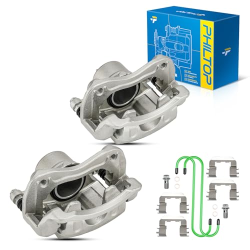 Image of PHILTOP Front Brake Caliper for 2011-2016 Hyundai Elantra, Silver, 2 Pcs