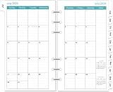 2023-2024 Monthly Planner Refills, 18 Months Runs from July 2023 to December 2024, Two Pages Per Mon