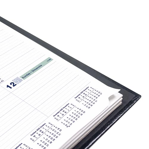 Blueline® 2025 MiracleBind™ CoilPro™ Weekly Planner, Appointment Book, 12 Months, January to December, Twin-Wire Binding, 11" x 9.0625", Black, Bilingual (CF5950C.81B-25) by BLUELINE - Image 6
