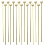 yyangz 100PCS Round Ball Stirrer Sticks 6in Supply Lollipop Wooden with Beads Round Ball Wedding Cake Candy Dessert DIY Marshmallow Stick