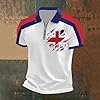Generisch Jack Short Sleeve Zip Front Casual Top British Sportswear, blue, M #1