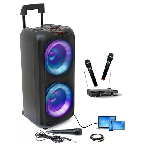 Cadeau Anniversaire Fête pack karaoké complet avec enceinte sans fil et micros