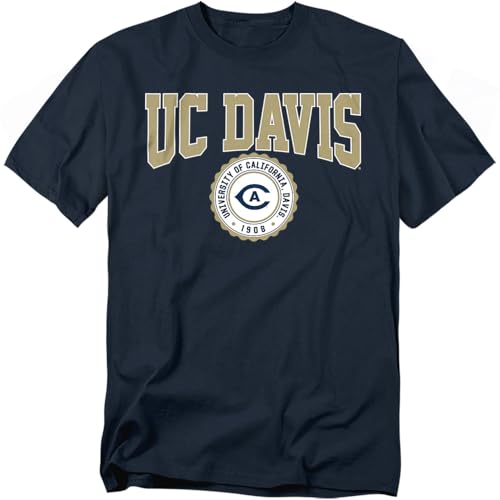 LOGOVISION University of California, Davis Collegiate Seal Unisex Adult T Shirt, Navy, Small