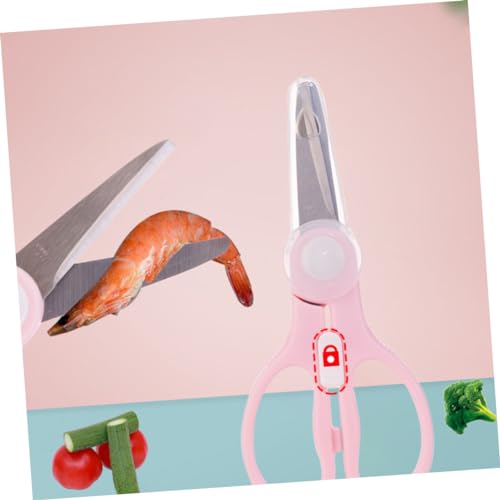 VICASKY 4 Pcs tesoura suplemento alimentar infantil tesoura de frutas ferramenta de esmagamento de c