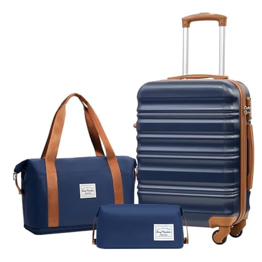 Compact 3-Piece Carry-On Luggage Set