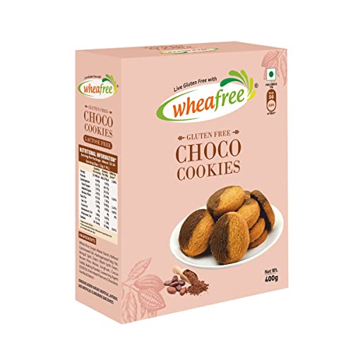 Image of Wheafree Gluten Free Choco Cookies 400g | Lactose Free | Tasty & Crunchy Choco flavoured Cookies | Best Teatime Snacks