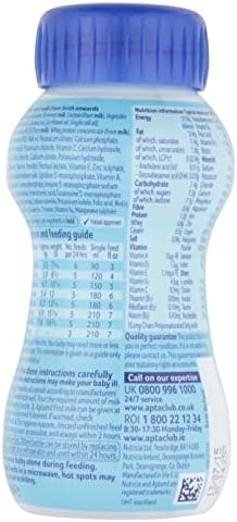 Aptamil 1 First Milk Ready to Feed from Birth 200ml (Pack of 15)