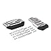 HDE 2 Piece Non Slip Pedal Kit Gas Brake Cover Pads for Automatic Transmission Vehicles (Chrome and Black)