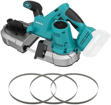 ONEMANA Cordless Bandsaw, 20V Brushless Portable Bandsaw, 2.5" Deep Cut Metal Band Saw, 6 Speeds Band Saw for Cutting Metal,woodworking, Pipe, Conduit (Tools Only)
