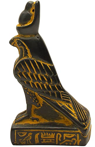 Discoveries Egyptian Imports - Estátua do Deus Egípcio Horus - Mini Ouro Antigo - 10 cm - Feito no E