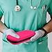 Imagen de BESTOYARD Estuche Protector de Eva Rosa para Estetoscopio Fetal Diseño de Malla y de Mano Almacenar y Proteger Auscultadores Portátil y Resistente