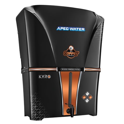 Image of Apec Water Copper RO Water Purifier 12L RO+UV+UF Copper+TDS Control+UV Purified Water, Suitable for all type of water supply 12 Liter Black