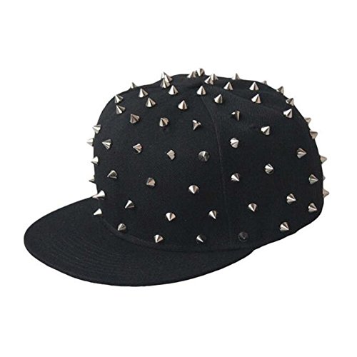 Urchart Unisex Rivet Beanie Hat Teenage Boys Girls Women Men Punk Rock Hiphop Cap (Silver Baseball) #TOP1
