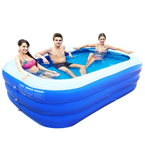 Inflatable Pools for Kids, Inflatable Swimming Pools, Family Swimming Pool, Swim Center for Kids, Adults, Babies, Toddlers, Outdoor, Garden, Backyard, 83x63x24in, Blue