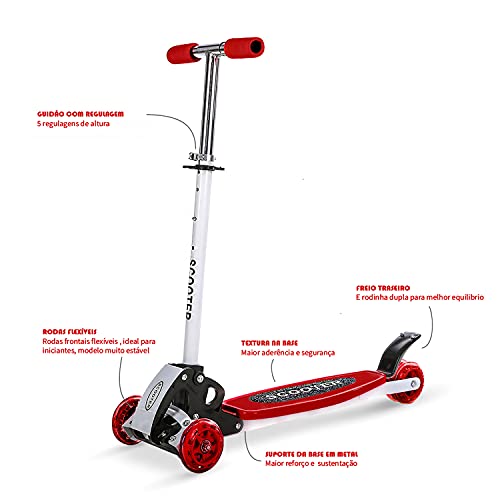 PATINETE INFANTIL 3 RODAS COM BASE SCOOTER RODA FLEXIVEL BV0010