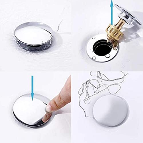 Filtro de drenaje para lavabo de baño universal tapón desagüe click clack 7