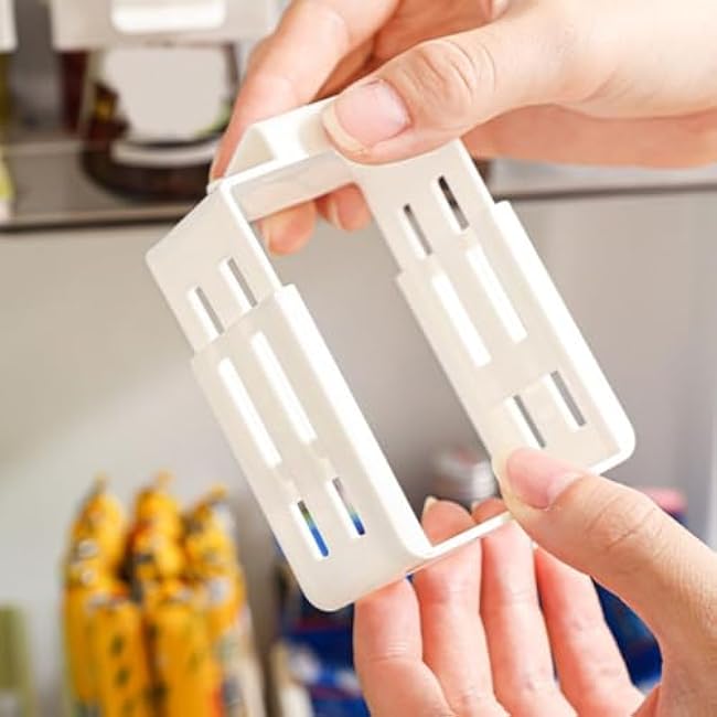 Retractable Drawer Organizer Set for Refrigerator Storage, 10 Pack Sliding Fridge Bins with Ventilation Holes Containers for Kitchen Organization