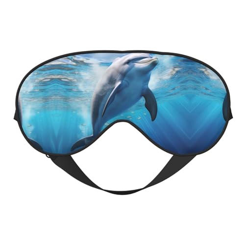 Cool Dolphin Print - Antifaz unisex para dormir, suave y cómodo, para viajes, yoga, trabajo por turnos