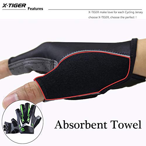 X-TIGER Cycling Gloves Gym Gloves Mountain Bike Gloves Road Racing Bicycle Gloves Light 3D GEL Pad Riding Gloves Half… - Image 3