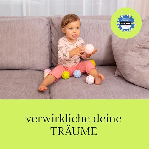 GERARDO’S Toys Small Ball Set mit 7 Bällen verschiedener Textur für Kinder und Babys, ungiftig und BPA frei
