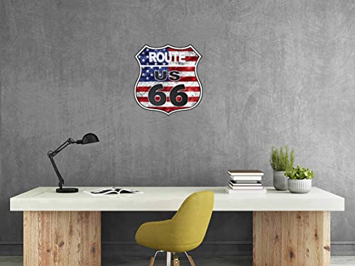 Vintage Route 66 Tin Sign Funny Metal Signs Novelty Poster Humorous Wall Art Decor 12X12 Inch #TOP4