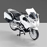 TYNBV Modèle de Collection pour BMW R1250RT Alloy Die Cast Motorcycle Model Toy Birthday Gift Kids Toys Car Collection 1:18(White)