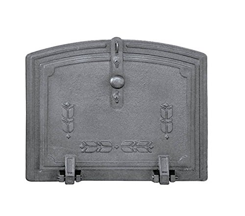 Tradehub Cast iron fire door pizza bread stone wood oven stove smoke clay fireplace | External dimensions: 370x315 mm | Opening direction: bottom