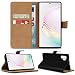 Produktbild Handy Hülle Echt Leder passend für Samsung Galaxy Note 10 Plus 5G Klapphülle Schwarz Flip Cover Schutz Tasche Klapp Book Etui, Smartphone:Samsung Galaxy Note 10 Plus