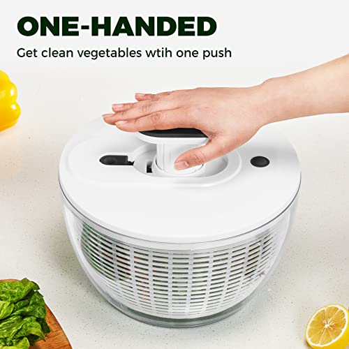 image for KITEXPERT Salad Spinner Large 6.3 Qt, Manual Lettuce Spinner for Veget
