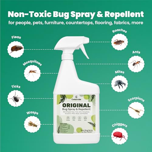 Cedarcide Original Bug Spray | Repel & Kill Fleas, Ticks, Mosquitoes, Mites, Ants & Chiggers | For use on People, Pets & Home | Natural Cedar Oil | Eco-Friendly | 4 Oz - Thumbnail 4