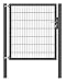 GAH-Alberts 662530 - Cancello singolo Flexo Plus con accessori, disponibile in diversi colori, larghezza 125 cm, altezza 140 cm, colore: Antracite immagine