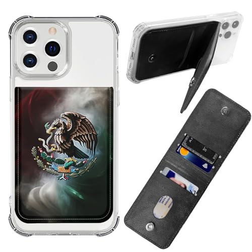 Custodia adesiva per telefono cellulare con doppia tasca in lycra porta carte di credito carta didentità piccolo design a portafoglio per iPhone iPad Samsung Galaxy smartphone Android