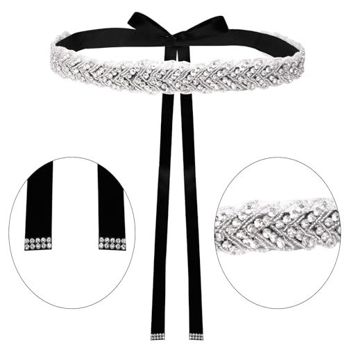 Sparkly Bling Rhinestone Belts for Women Formal Dress, Handcrafted Bridal Wedding Crystal Waist Belt3